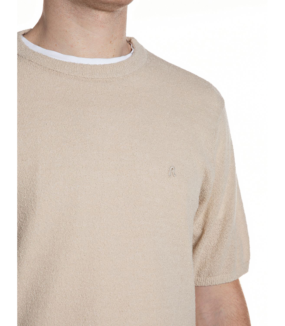 テクスチャーエフェクトハーフスリーブセーター 詳細画像 ライトベージュ 3